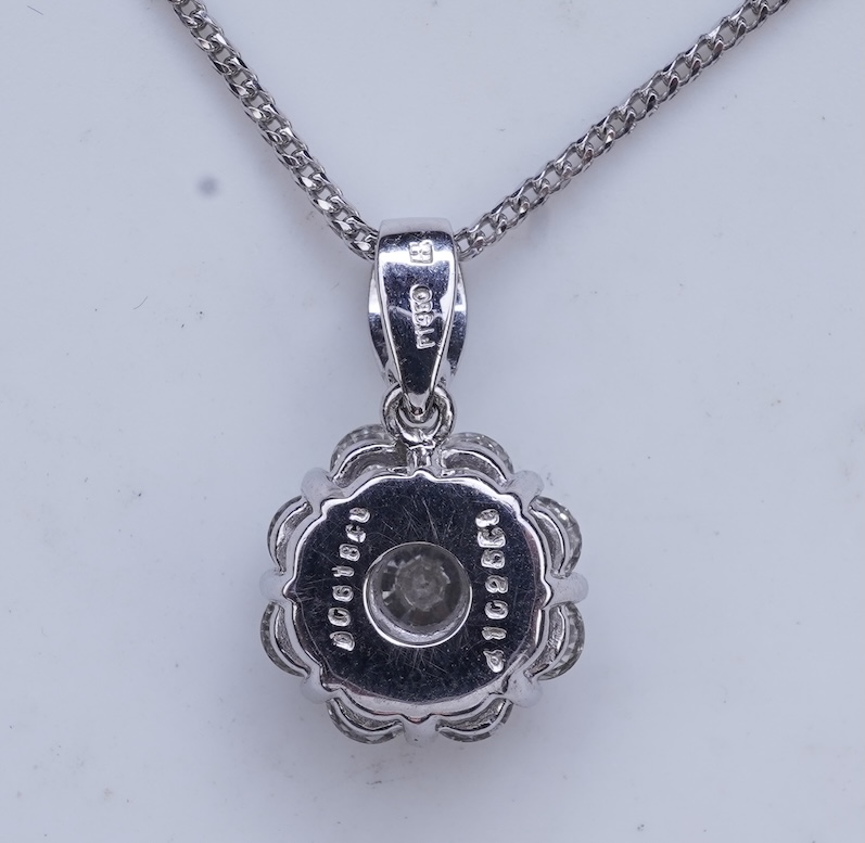 A diamond pendant necklace